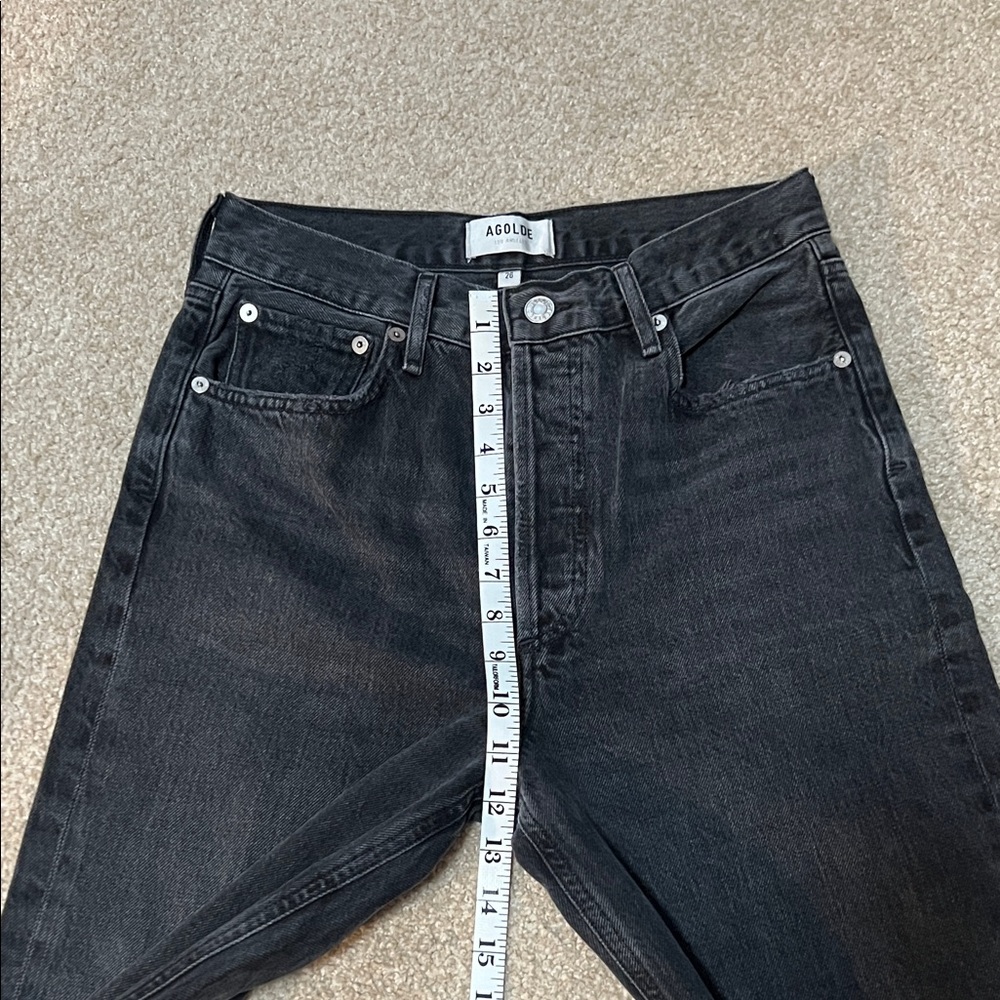 Agolde Women's Black Straight Jeans - Picture 8 of 11